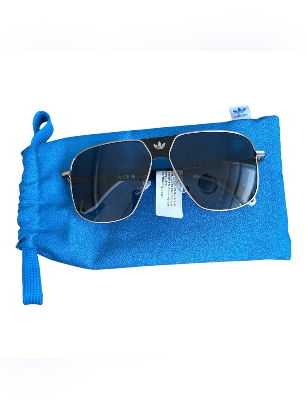 Adidas Men’s Silver Frame Sunglasses with Smoke Lens